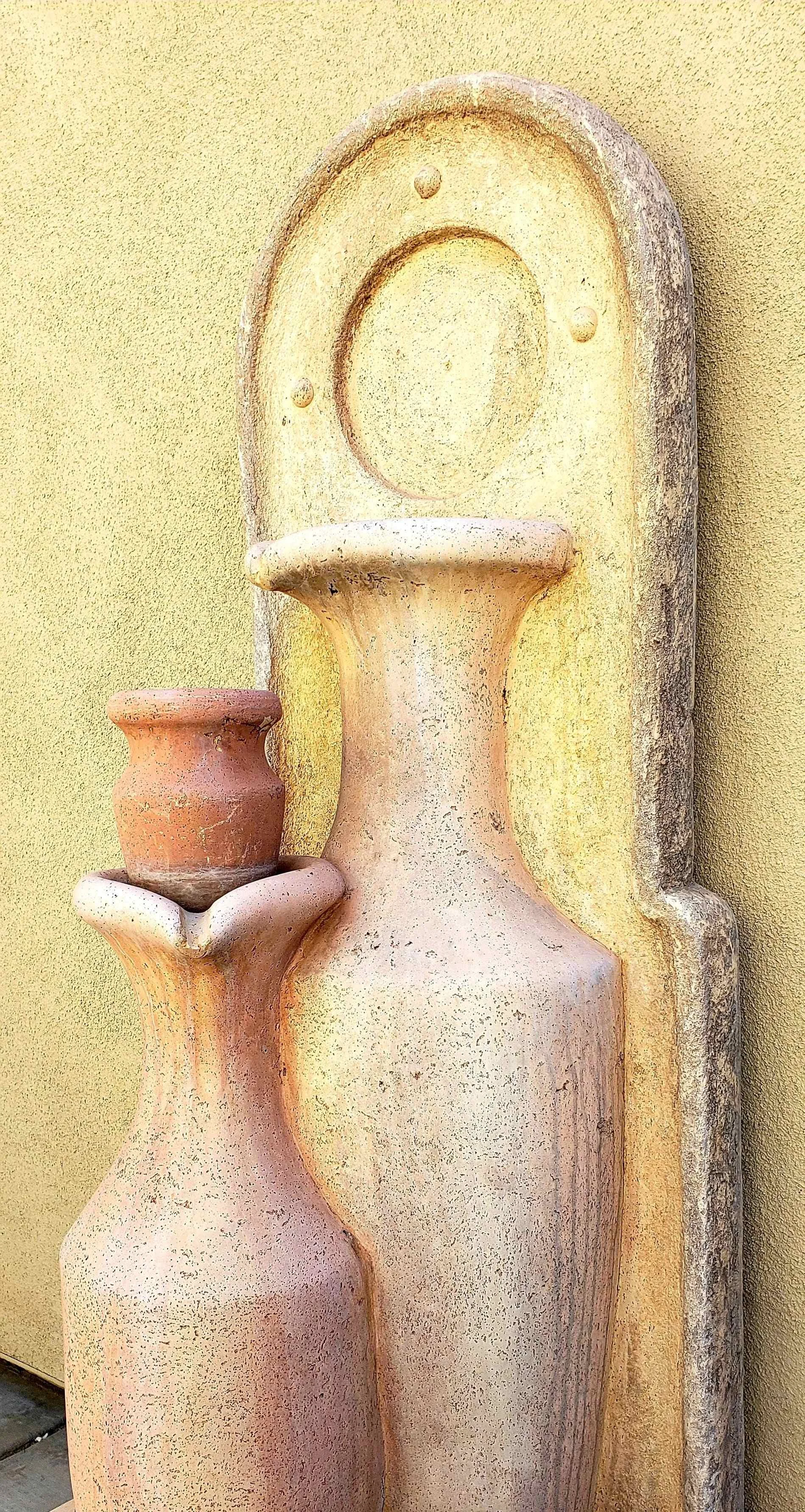 Clay Pitcher In Stucco / Group B