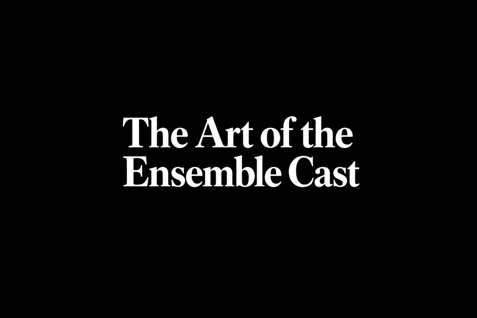 Woody Allen and the Art of the Ensemble Cast