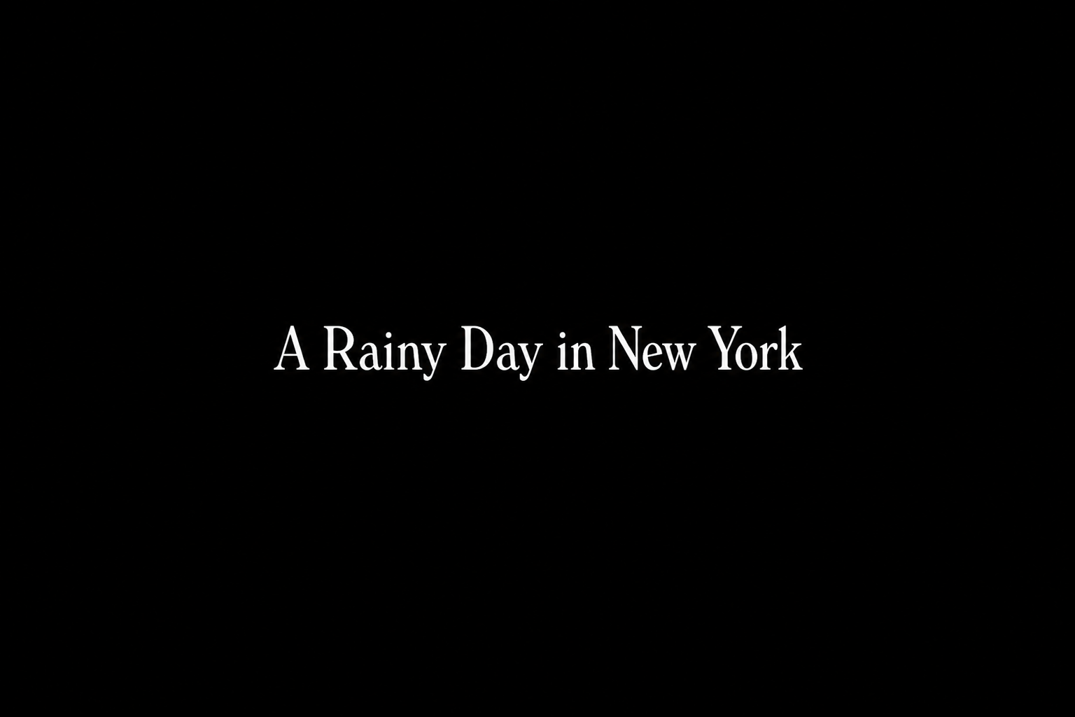 A Rainy Day in New York (2019)