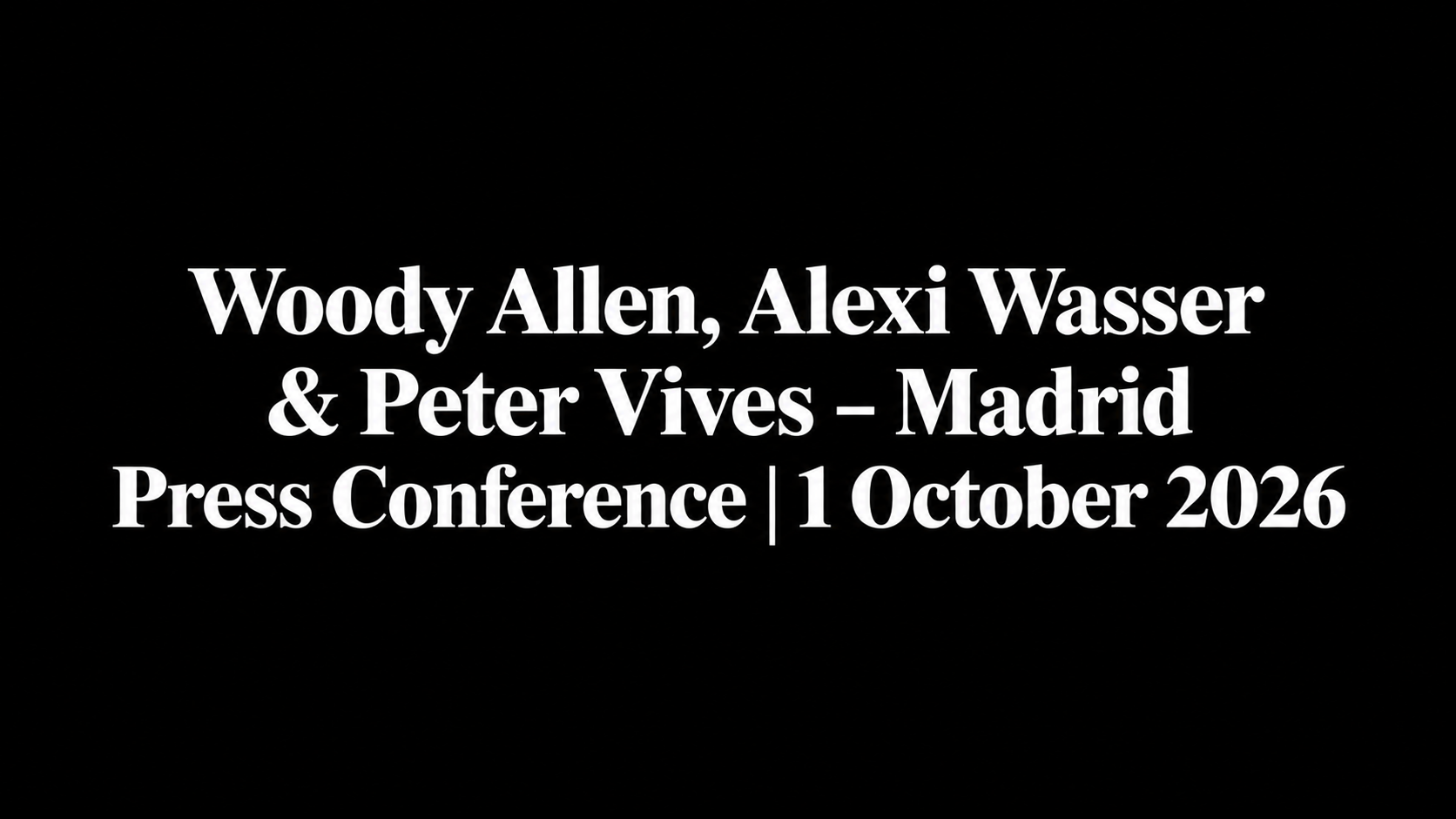 Woody Allen Presents His 51st Film in Madrid