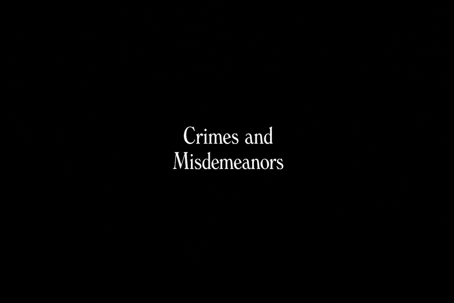 Crimes and Misdemeanors (1989)