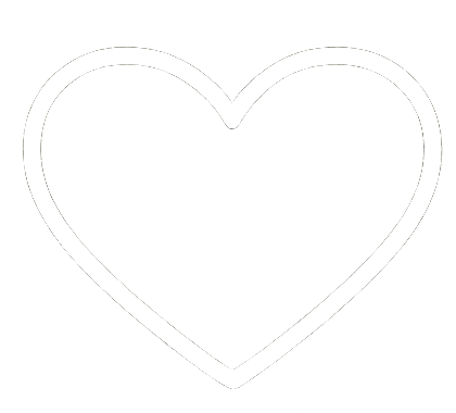 Outline of a heart shape on a black background.