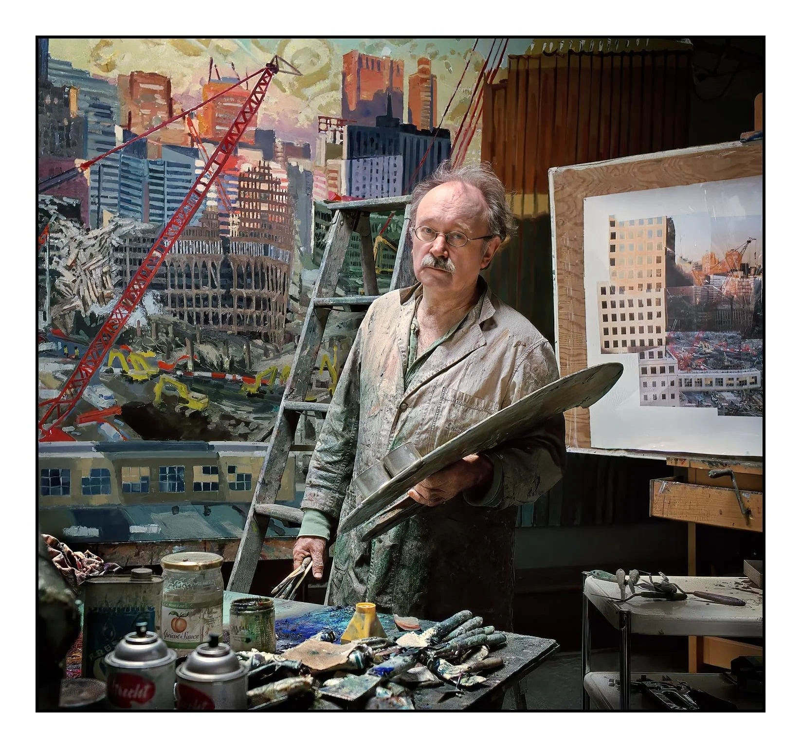 Henk Pander, 9-11 Painting, Portland, 2011