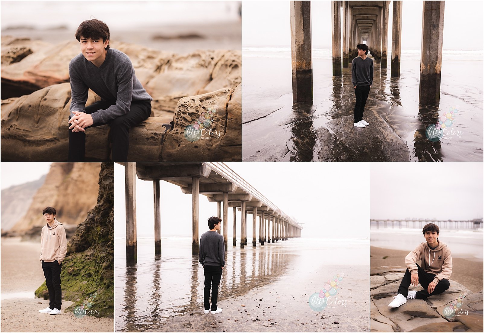 high school senior photography at the beach in La Jolla, CA