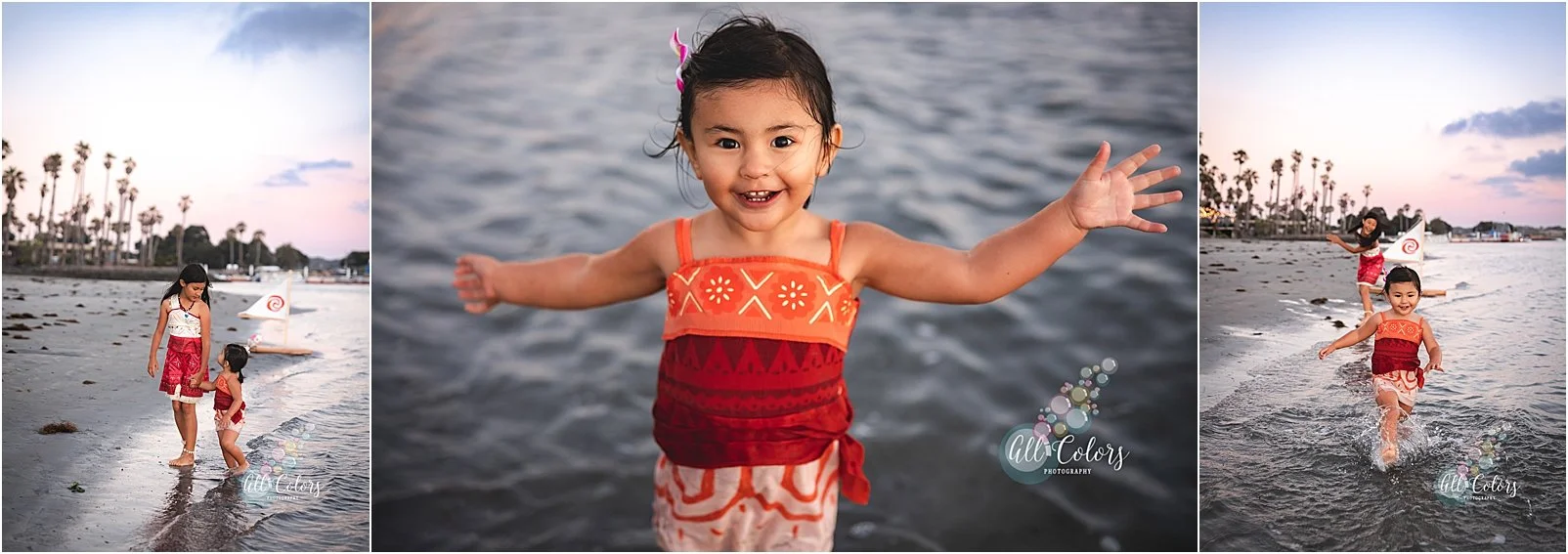 San Diego Islander photoshoot with two children