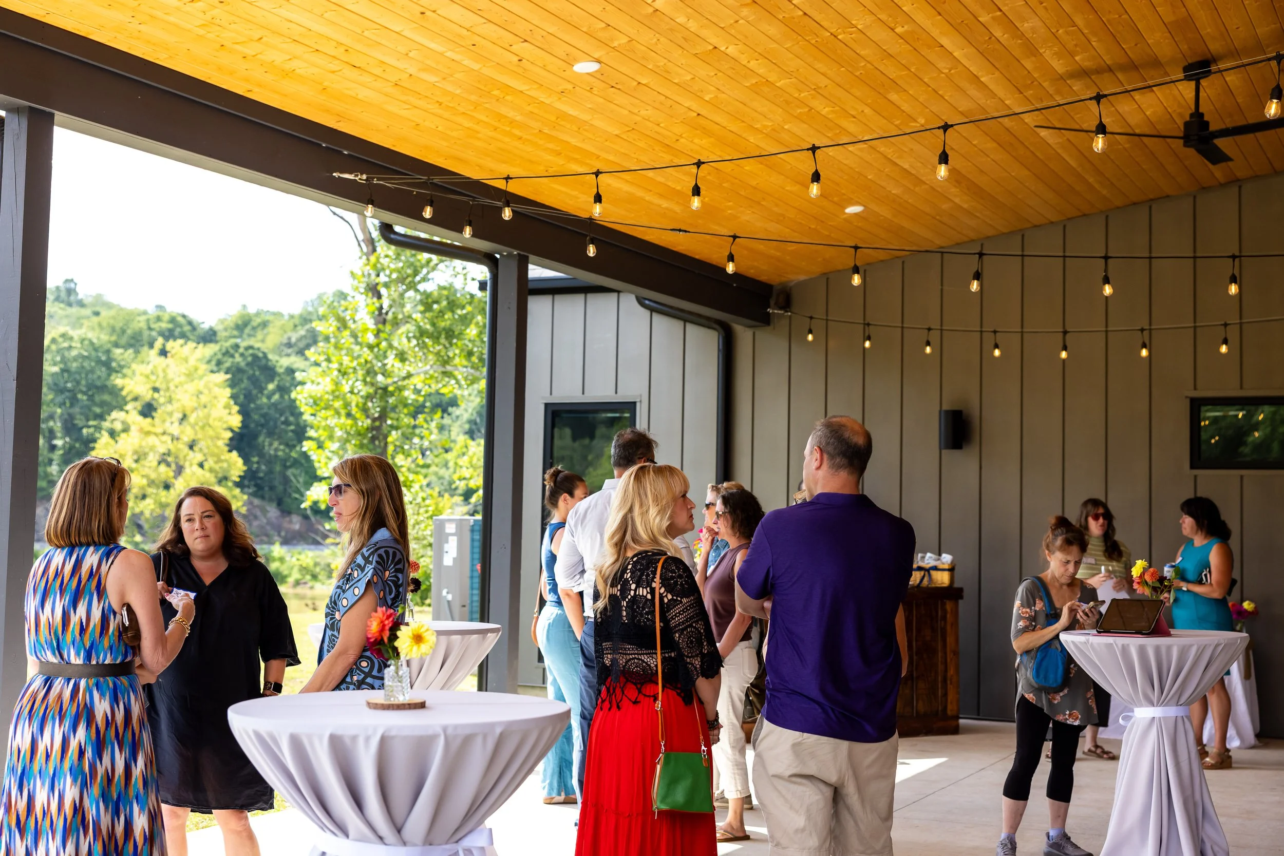 Riverbend event on covered porch