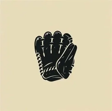 A baseball glove with its palm facing out.