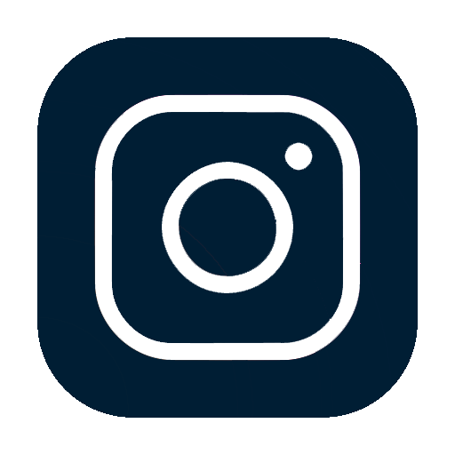 Logotipo de Instagram en fondo oscuro con borde redondeado.
