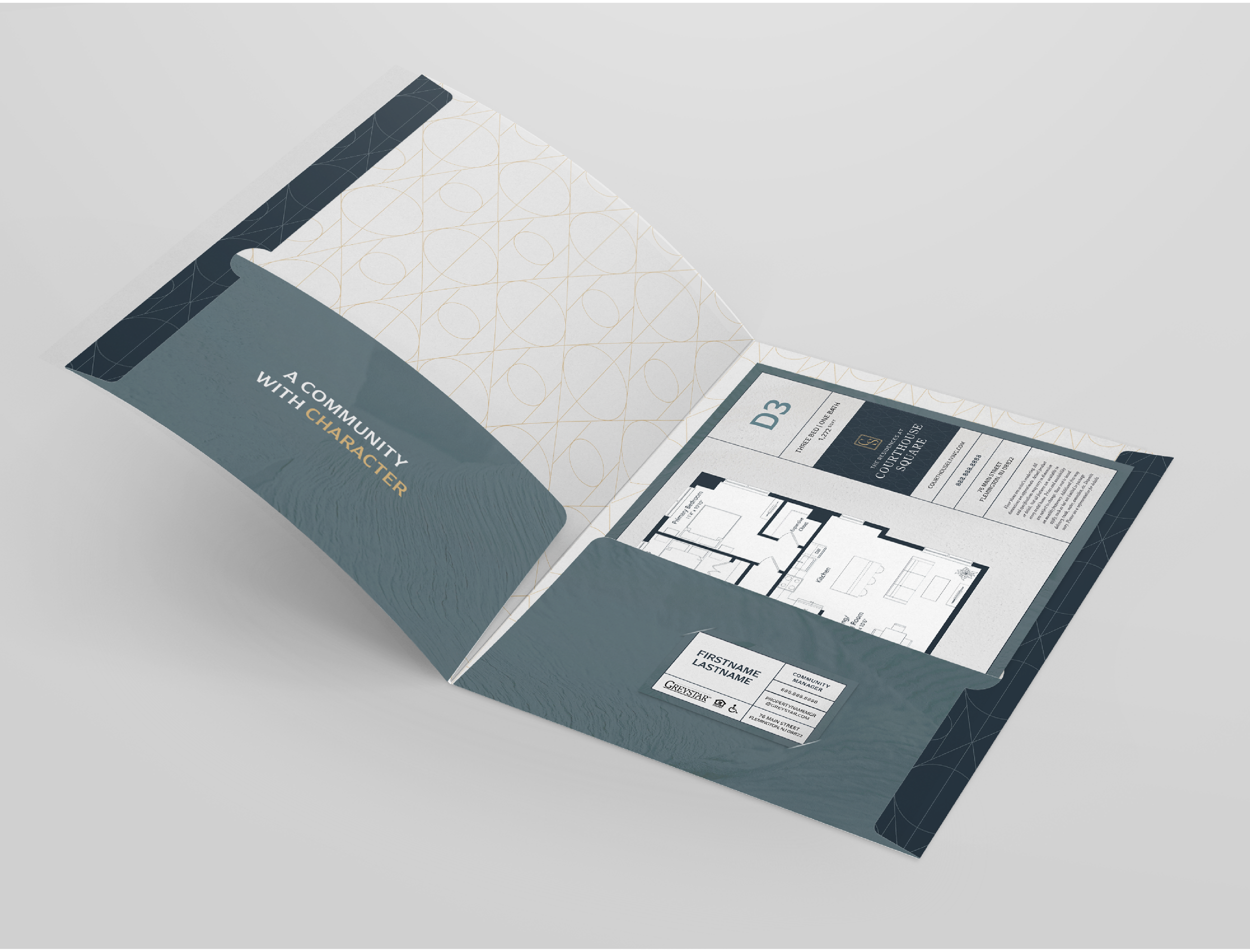 Pocket folder & floor plan inserts