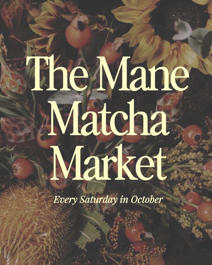 Fall has arrived and right on time 

The flowers are back. The stem bar is back. And the original flower + matcha girls are outside.

Welcome to Mane Matcha Market

Every Saturday in October with seasonal flowers, the greenest matcha on this side of 