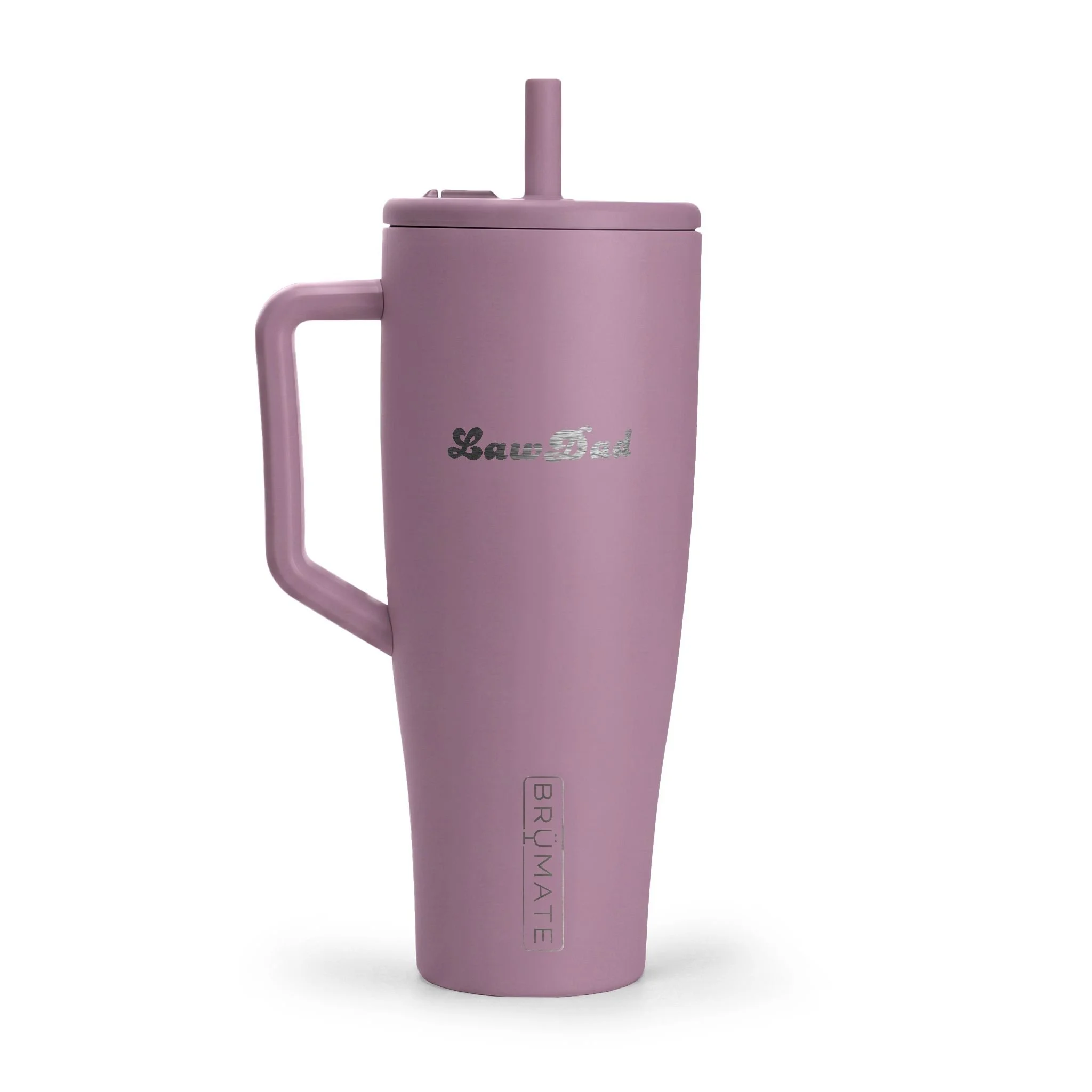 Stainless steel Law Dad tumbler with distinctive engraving and durable powder-coated finish