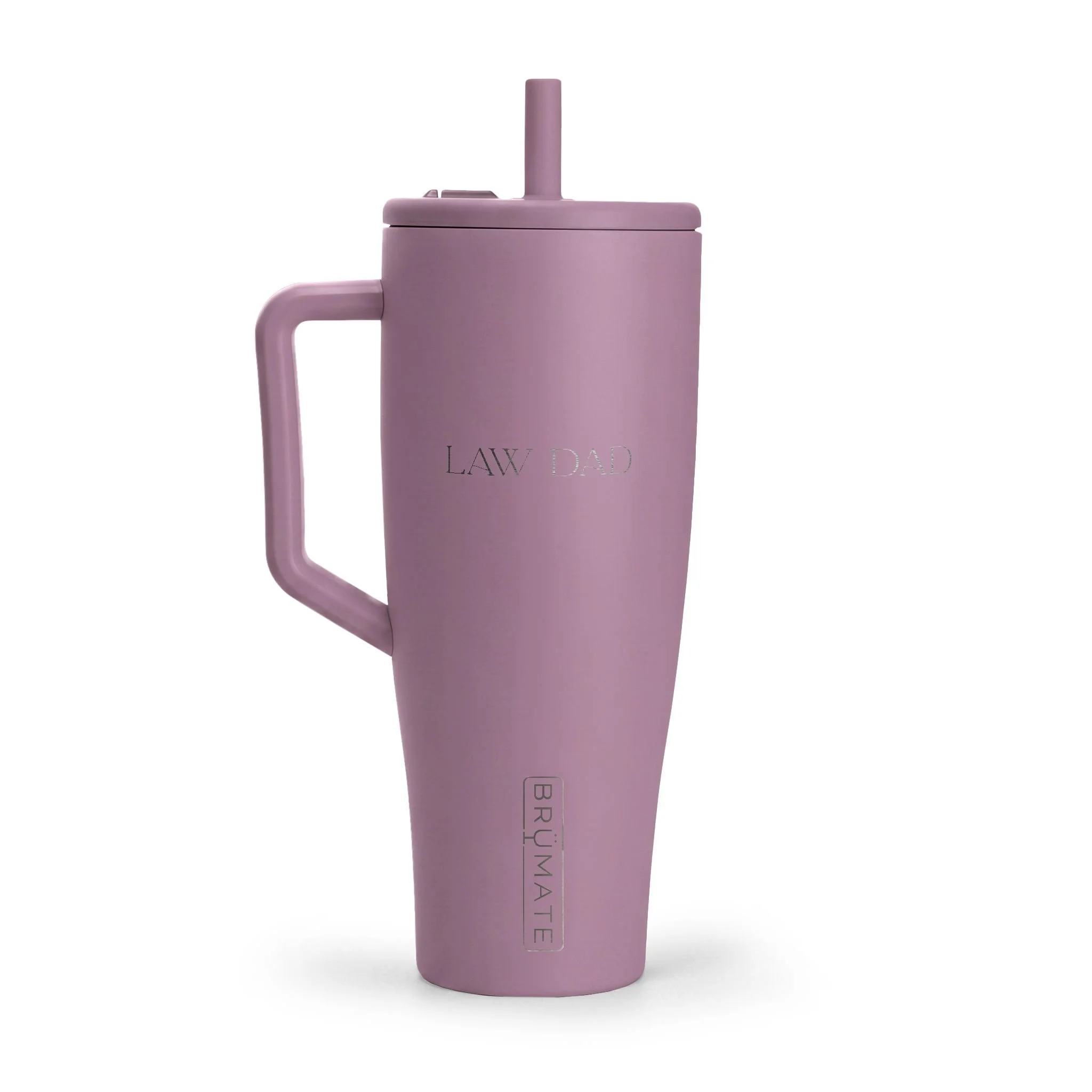 Law Dad insulated tumbler with different engraved lettering style for proud law dads