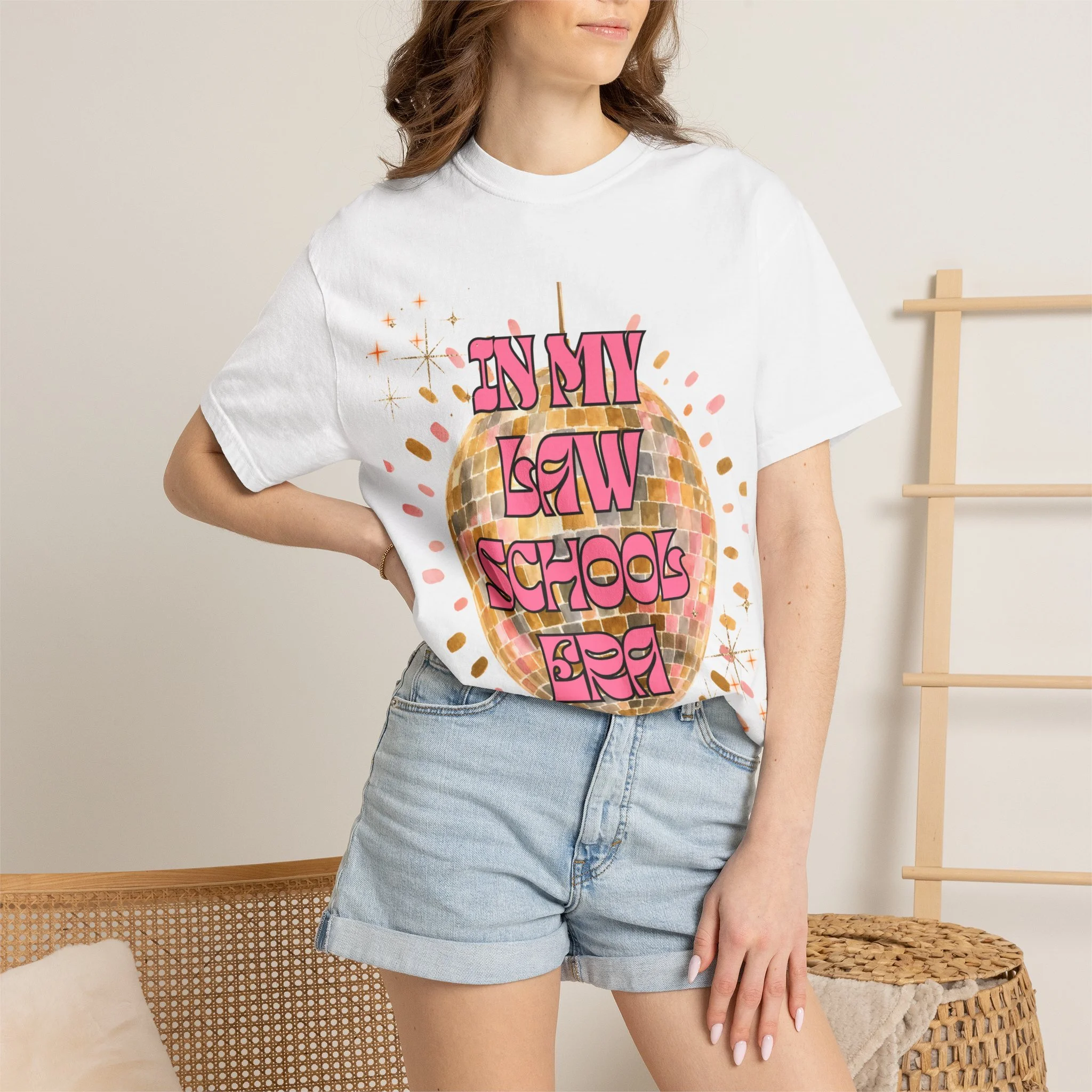 In My Law School Era tee pink retro law school shirt by Legally Ponzaneli