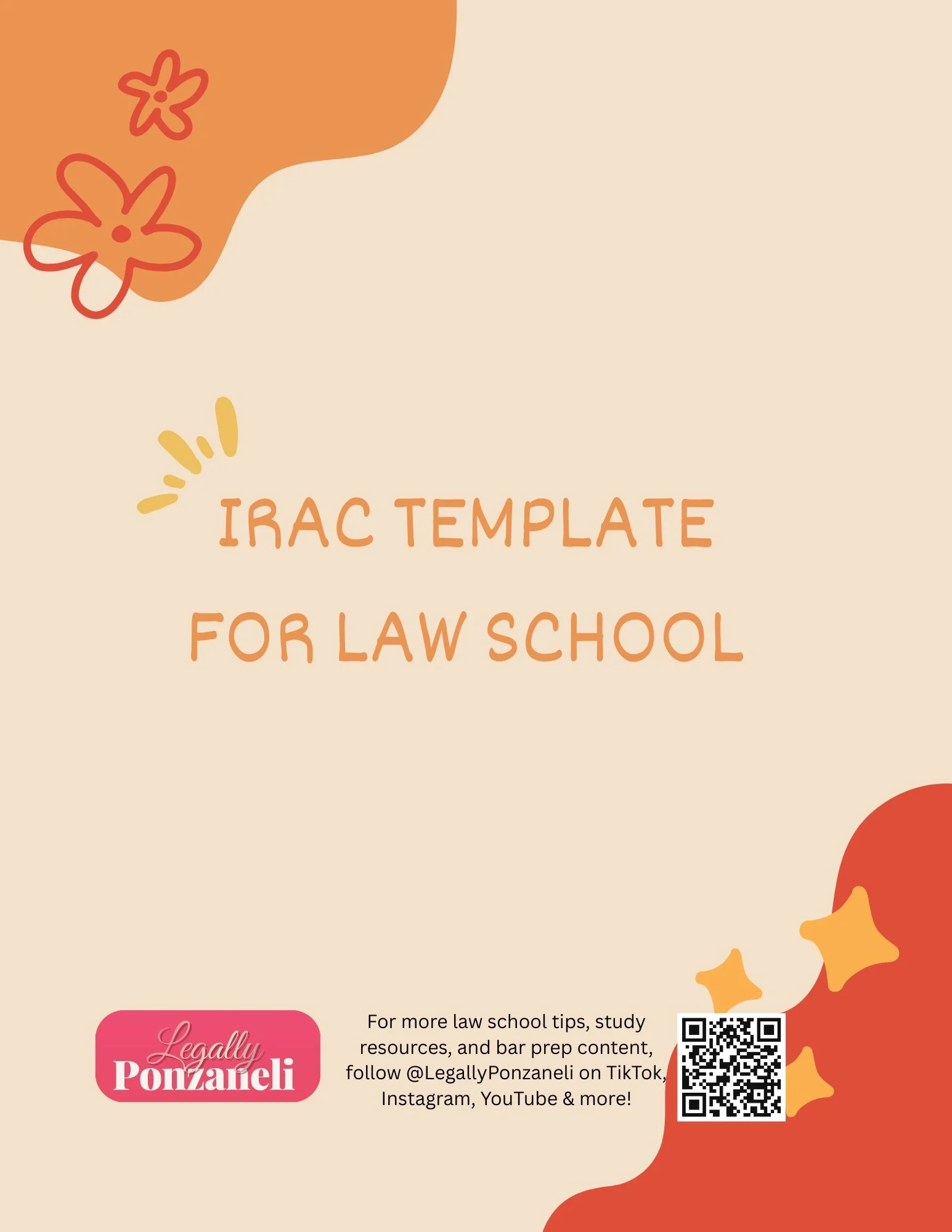 IRAC template For Law School