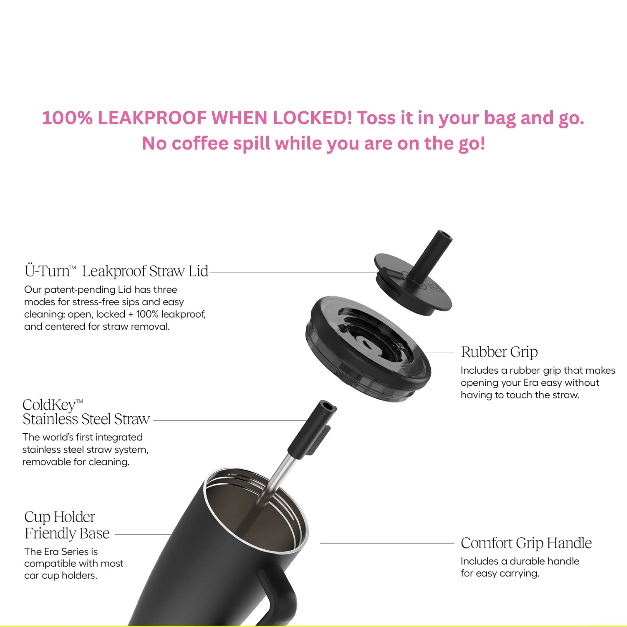 Due Process & Drama insulated tumbler with lid and straw
