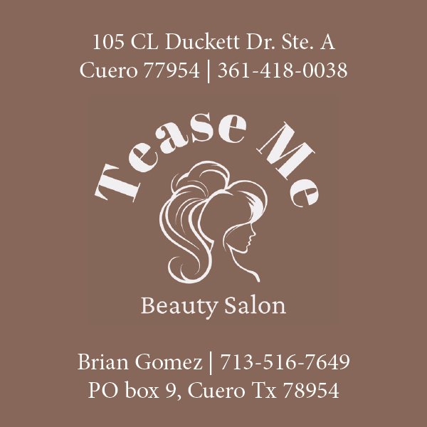 Cuero  Tease Me poster ad 2x2.jpg