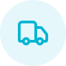 A solid blue circle.