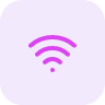 Purple icon with a Wi-Fi signal symbol