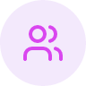 Purple icon with a sad face