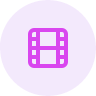 Purple circle with a grid of nine smaller squares inside.