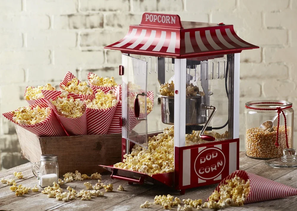 All-you-can-eat fresh popcorn add-on for parties and events.