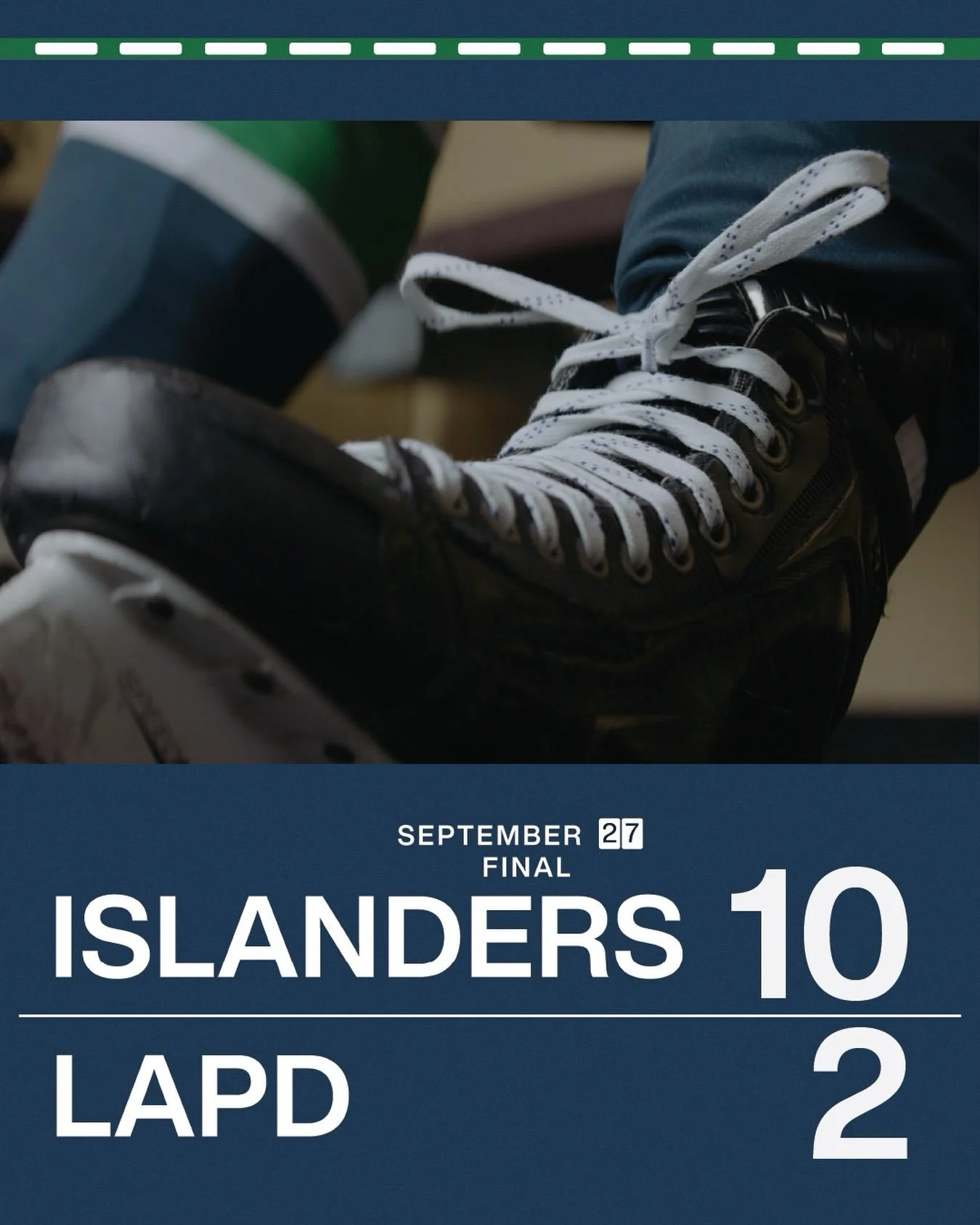 Islanders come home with the W! Less than one month until the Islanders take the ice for their home opener series October 23rd-24th. Get your tickets now at the link in our bio!