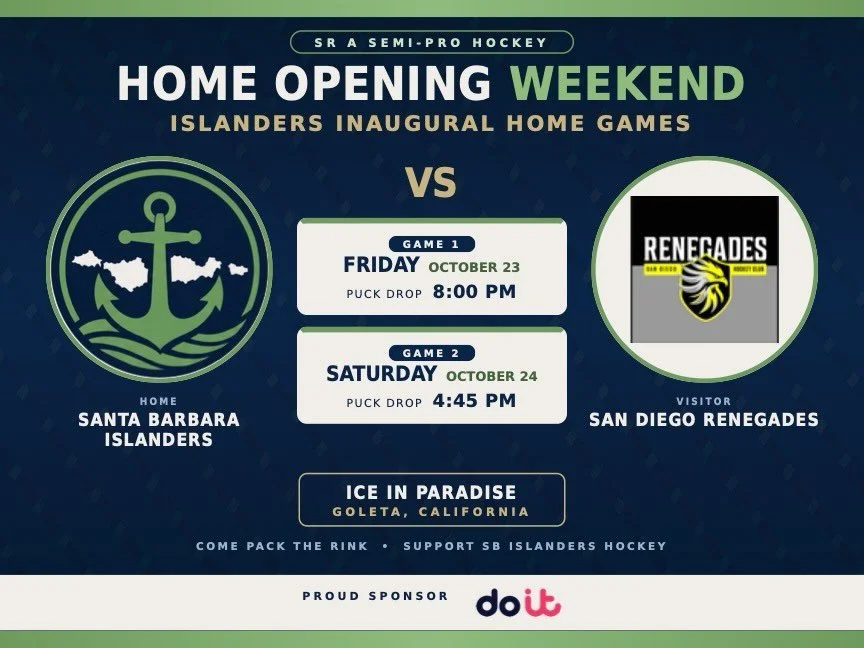 Opponent update: our inaugural home series will now feature The San Diego Renegades. Same day, time, and excitement! We look forward to seeing you on Friday October 23rd at 8pm and Saturday October 24th at 4:45pm!