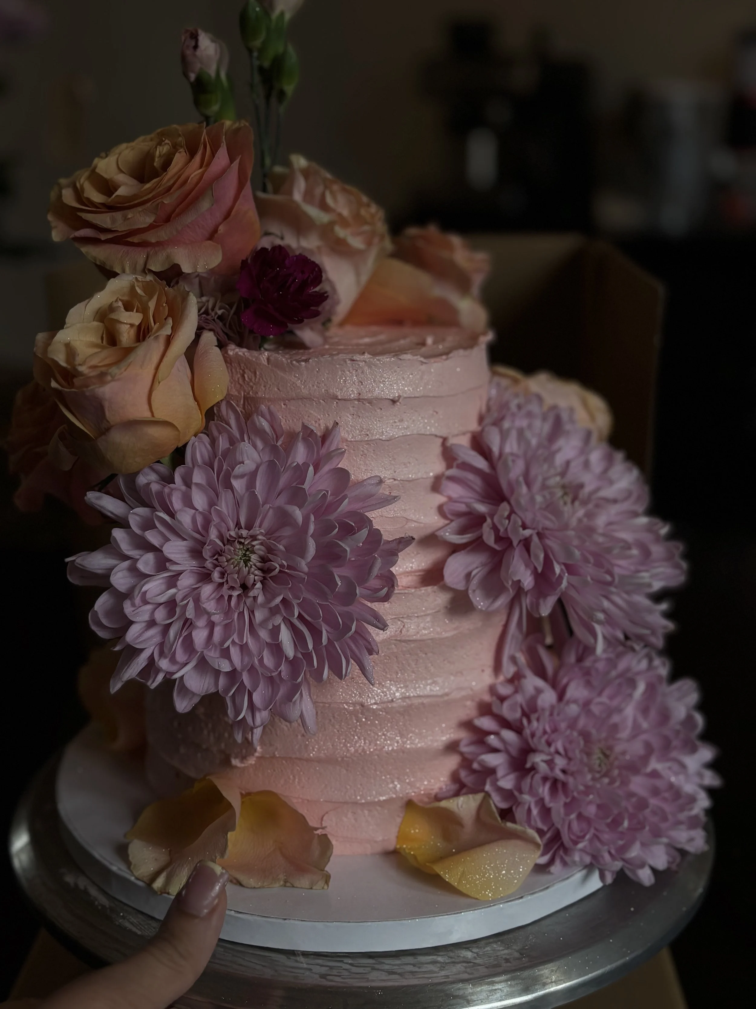Two Tiered Abstract - Heavy Floral 
