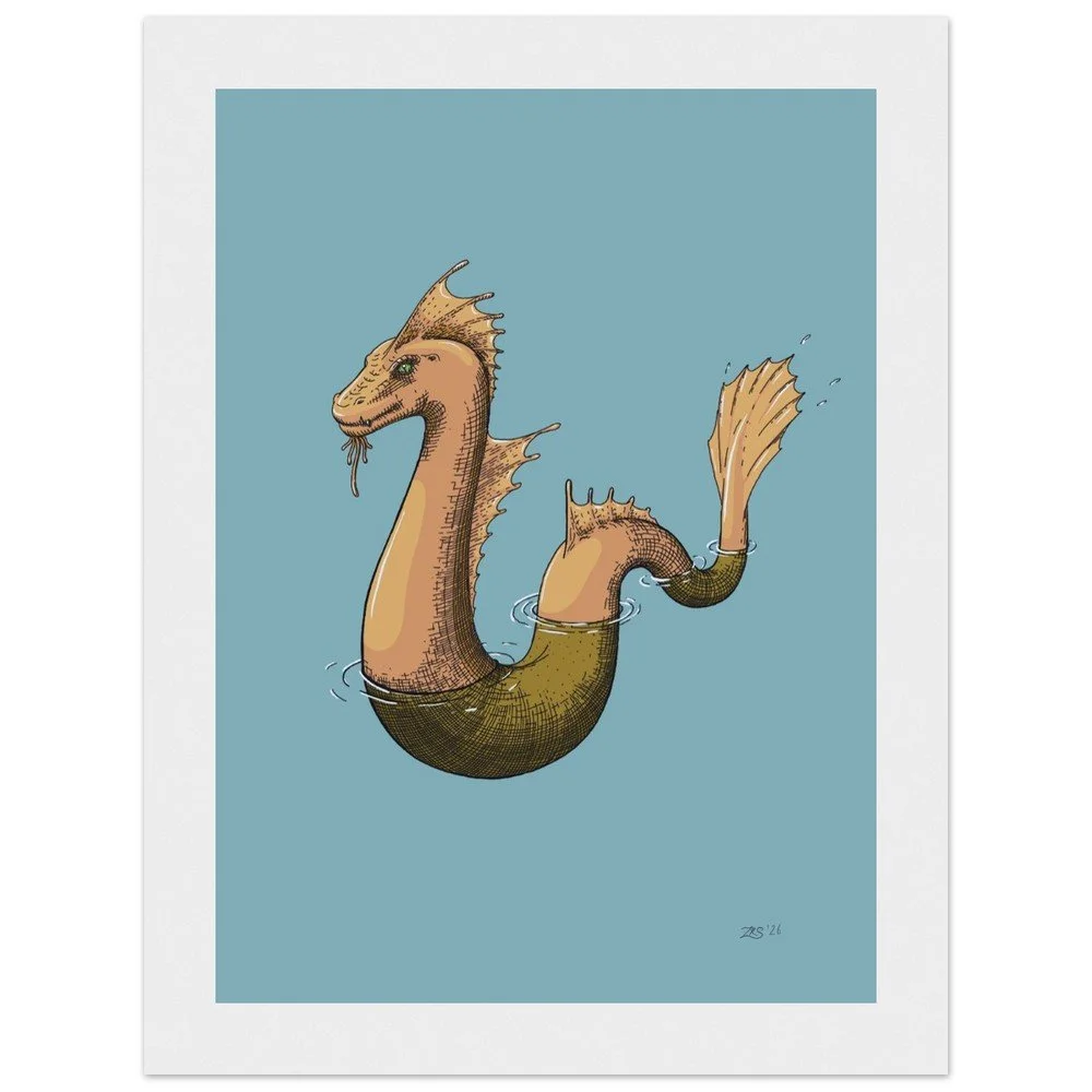 Bearded Lesser Serpent — Field Guide Fine Art Print | 5” x 7”