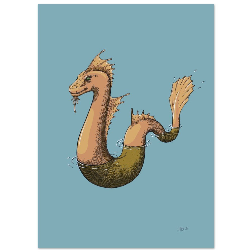 Bearded Lesser Serpent — Field Guide Fine Art Print | 5” x 7”