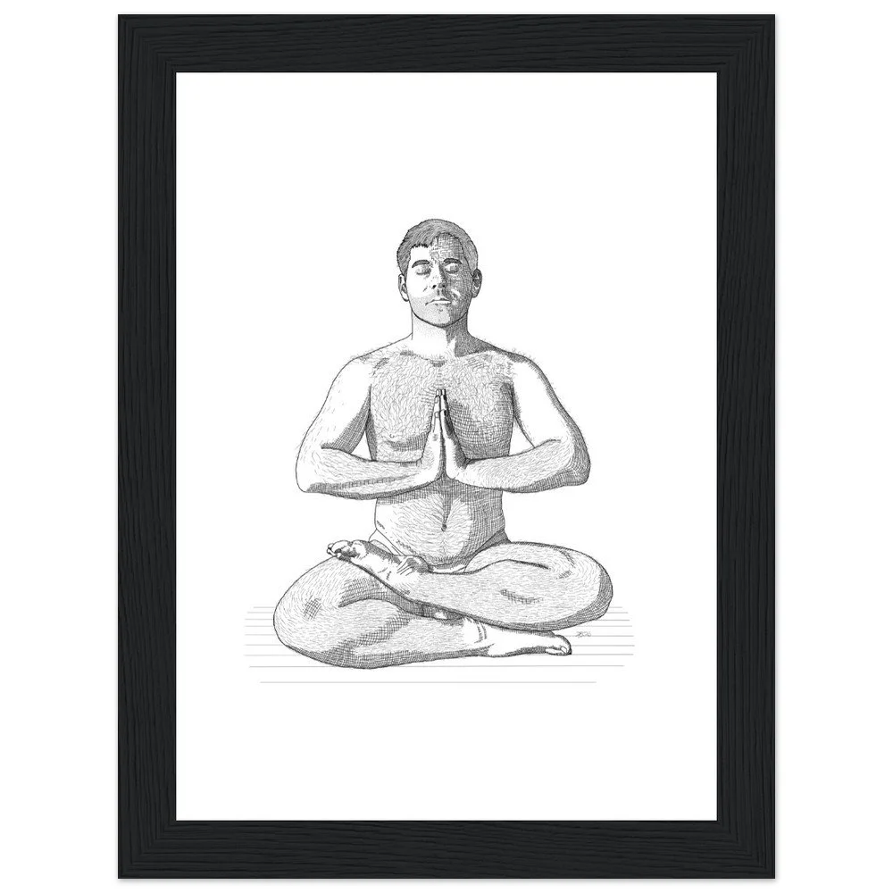 Yoga Study - Lotus Pose (Padmasana) Fine Art Print