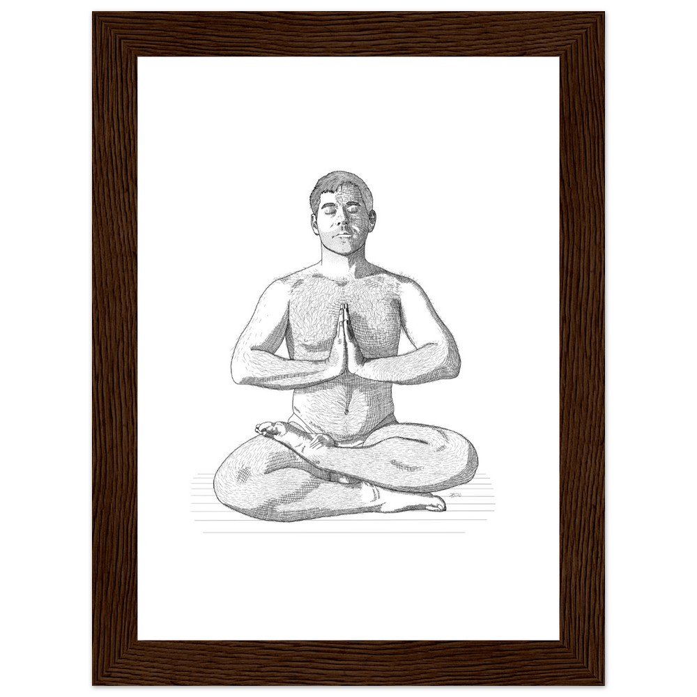 Yoga Study - Lotus Pose (Padmasana) Fine Art Print