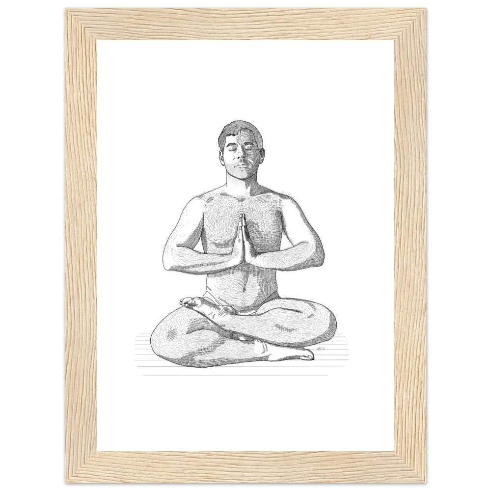Yoga Study - Lotus Pose (Padmasana) Fine Art Print