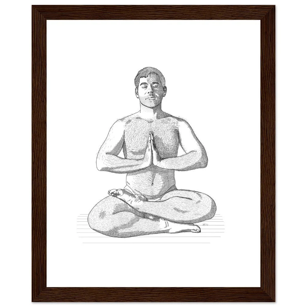 Yoga Study - Lotus Pose (Padmasana) Fine Art Print