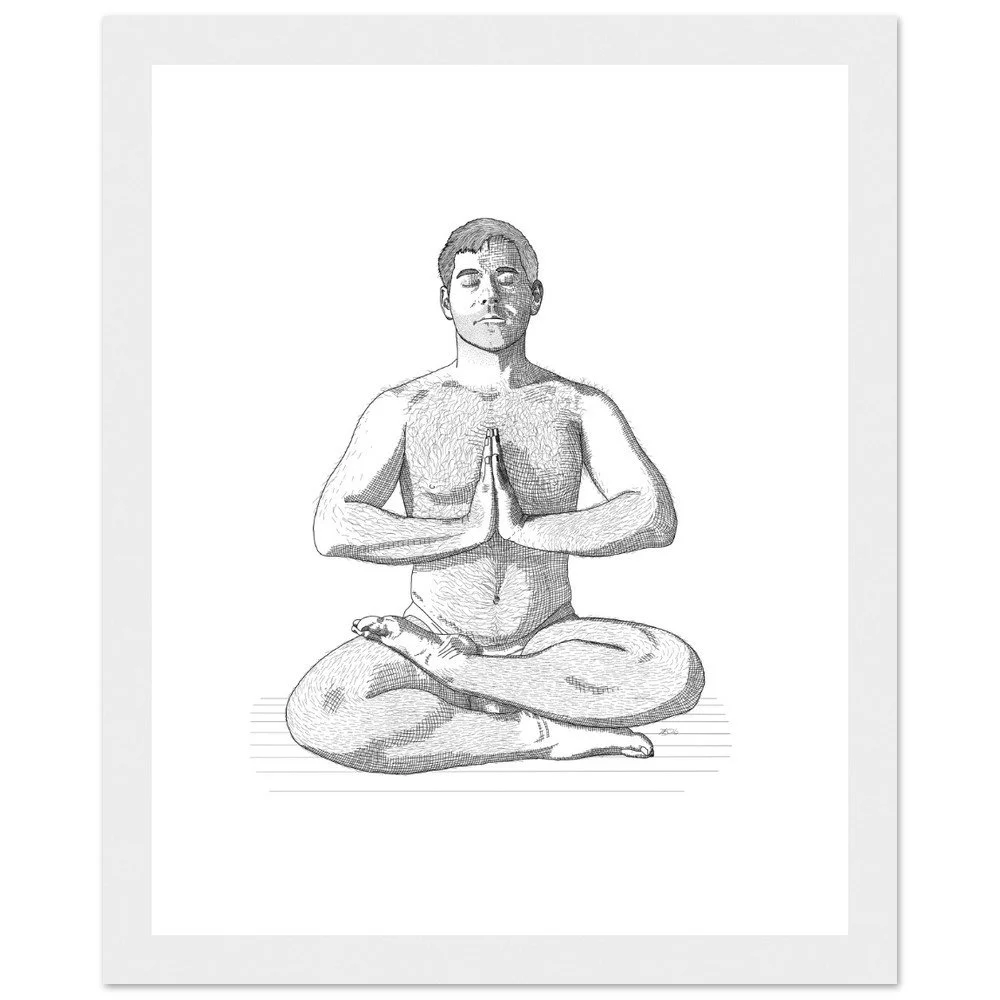 Yoga Study - Lotus Pose (Padmasana) Fine Art Print