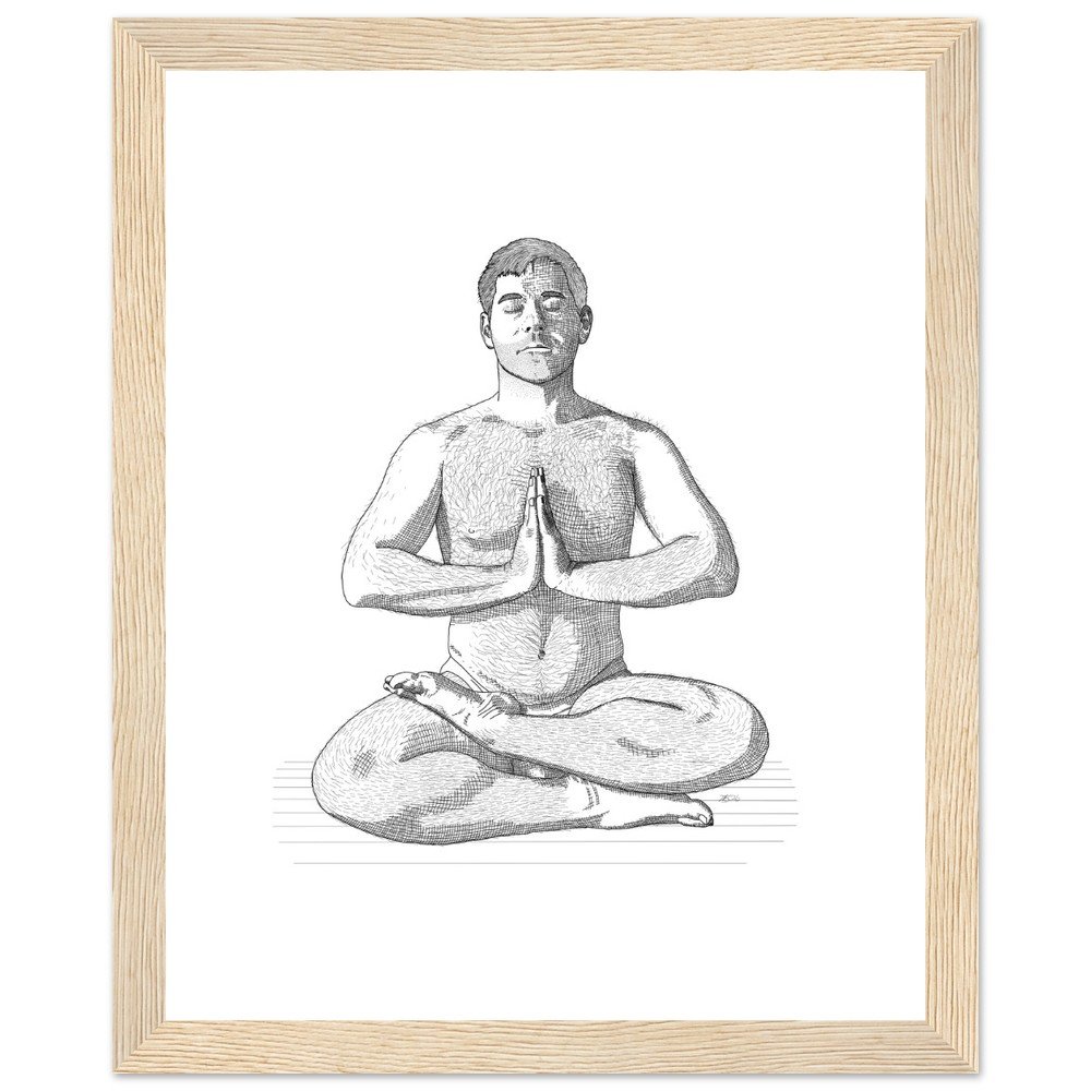 Yoga Study - Lotus Pose (Padmasana) Fine Art Print