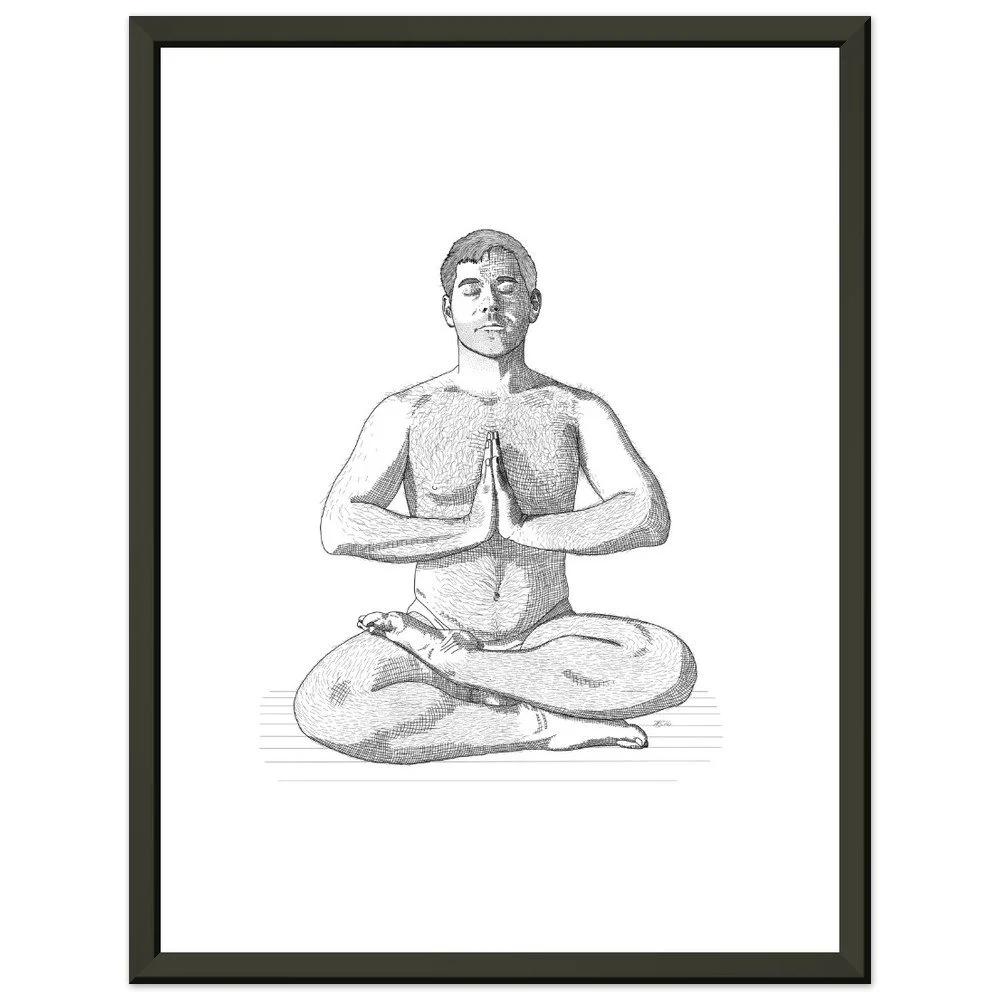 Yoga Study - Lotus Pose (Padmasana) Fine Art Print