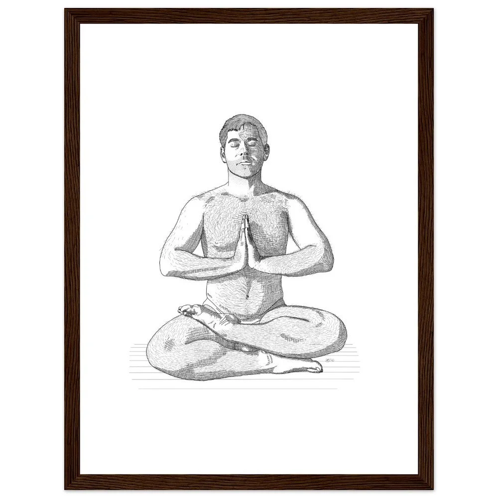 Yoga Study - Lotus Pose (Padmasana) Fine Art Print