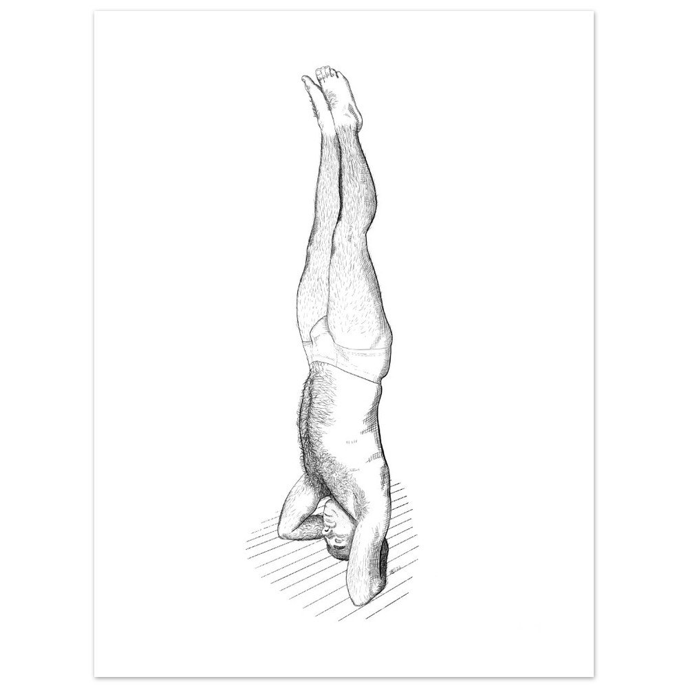Yoga Study - (Sarvangasana) Fine Art Print