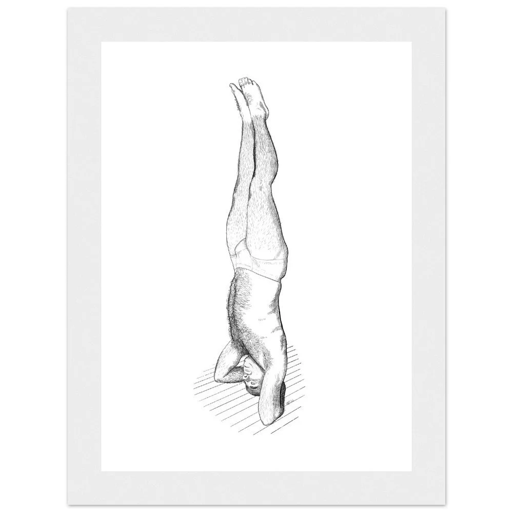 Yoga Study - (Sarvangasana) Fine Art Print