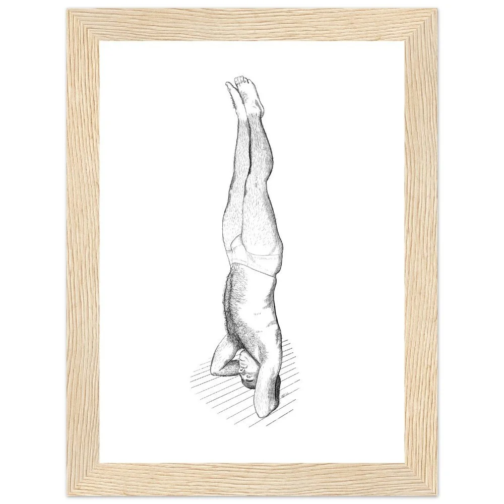 Yoga Study - (Sarvangasana) Fine Art Print
