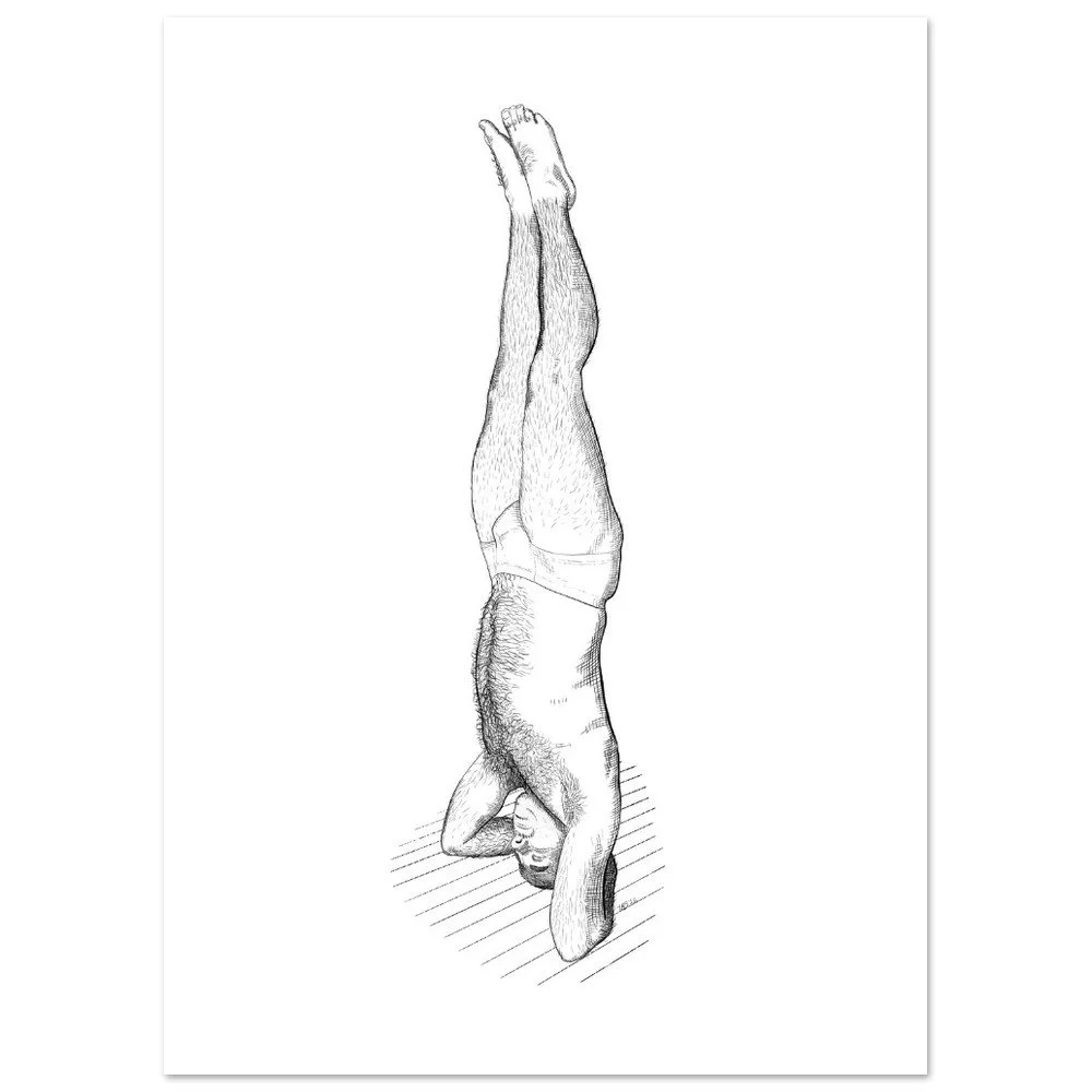 Yoga Study - (Sarvangasana) Fine Art Print