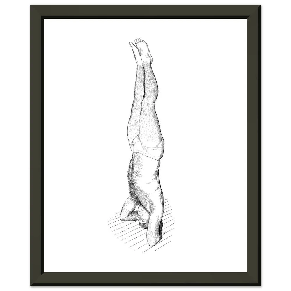 Yoga Study - (Sarvangasana) Fine Art Print