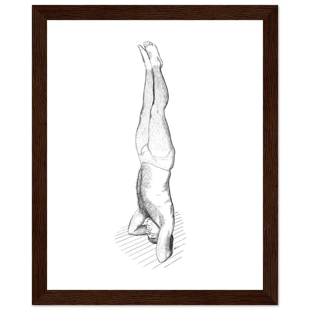 Yoga Study - (Sarvangasana) Fine Art Print