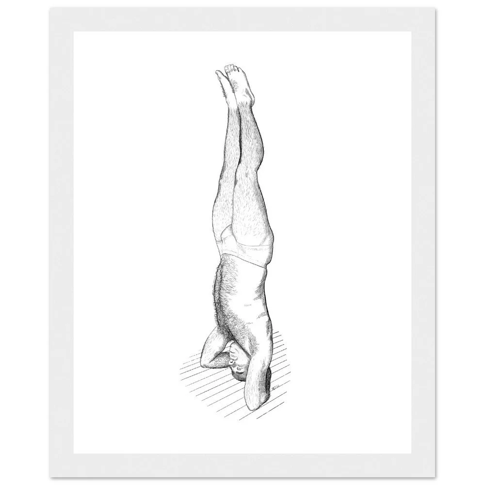 Yoga Study - (Sarvangasana) Fine Art Print