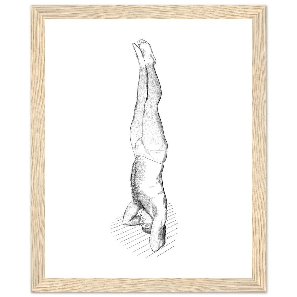 Yoga Study - (Sarvangasana) Fine Art Print