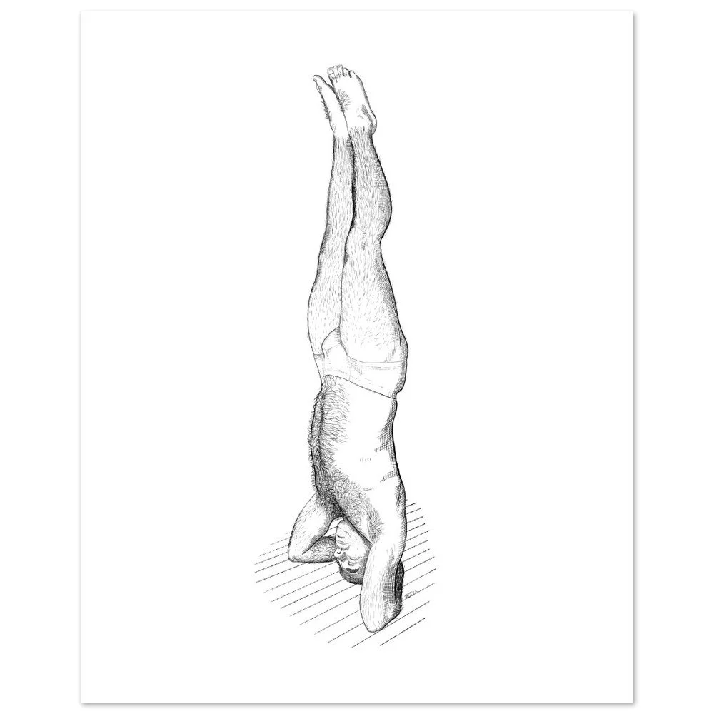 Yoga Study - (Sarvangasana) Fine Art Print