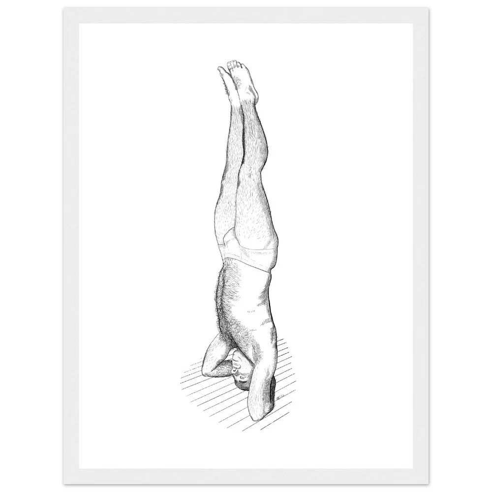 Yoga Study - (Sarvangasana) Fine Art Print