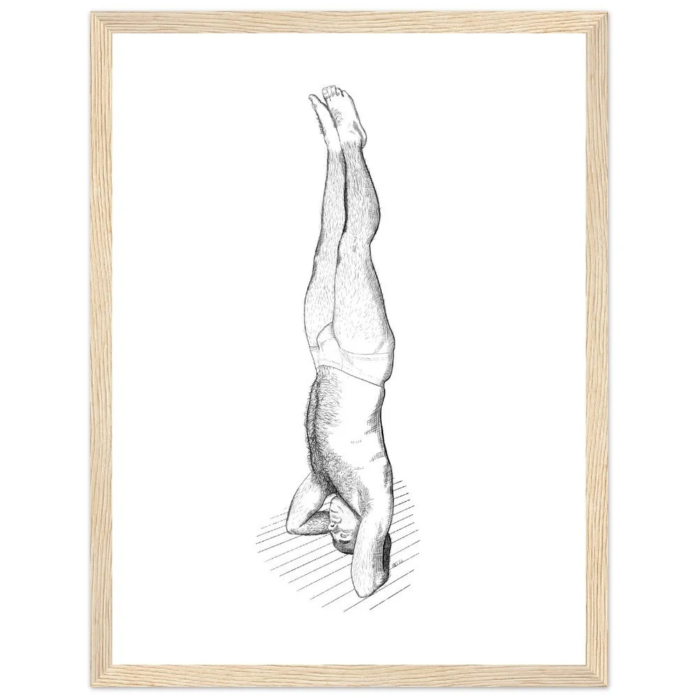 Yoga Study - (Sarvangasana) Fine Art Print