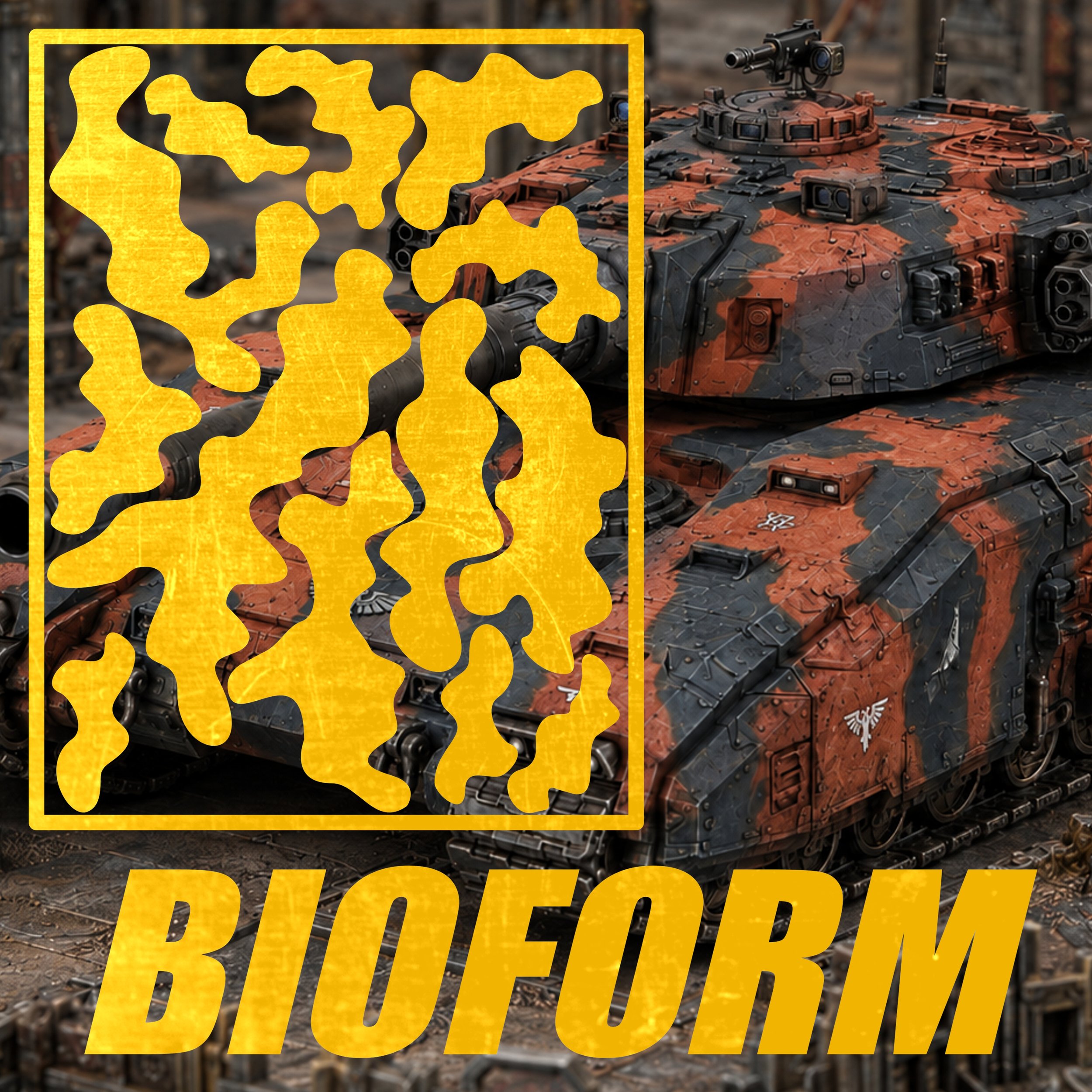 BIOFORM - Amoeba Blob Camo Stencil for Miniatures & Vehicle